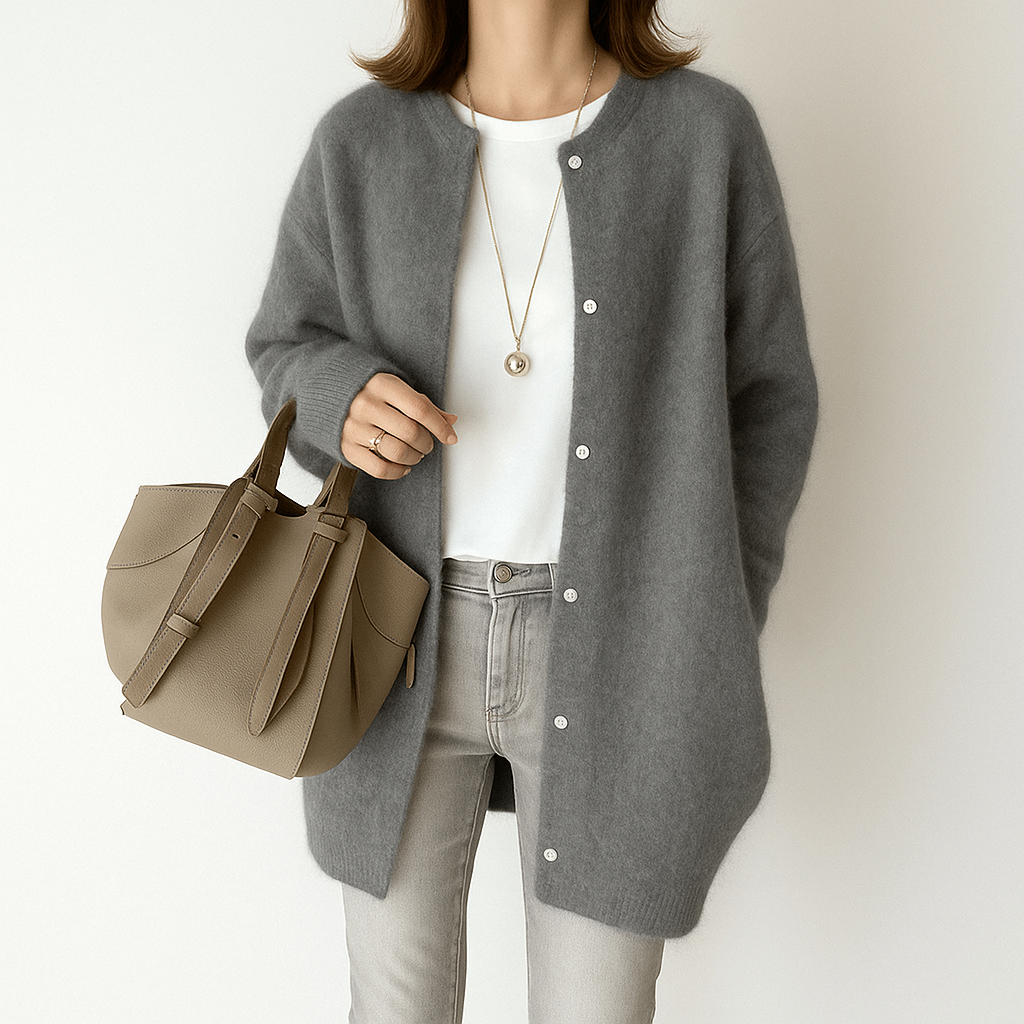 Afslankend oversized jack met losse pasvorm