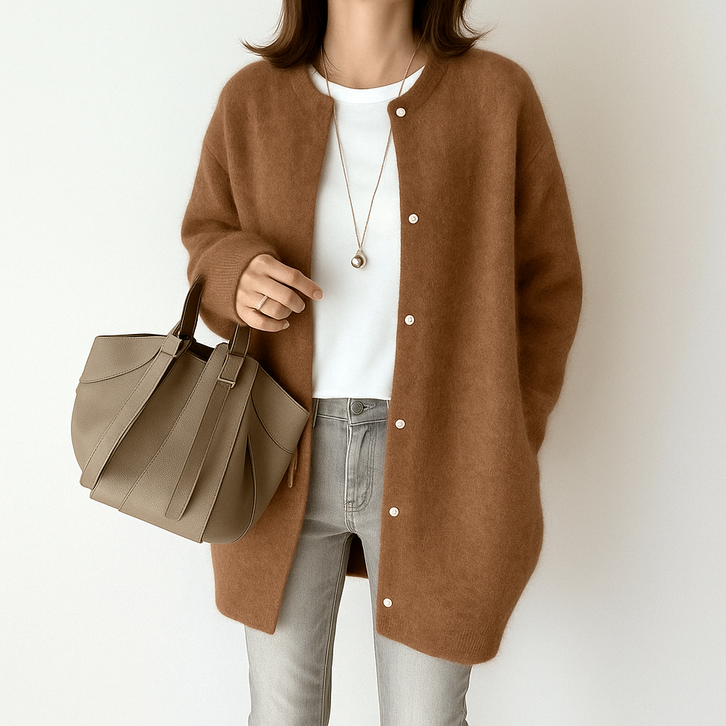 Afslankend oversized jack met losse pasvorm